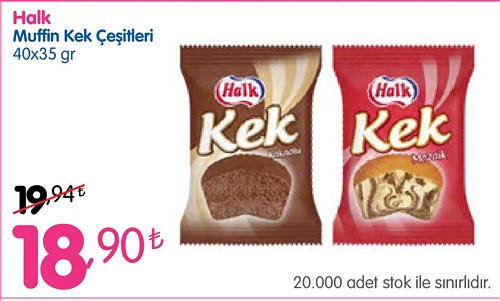 Halk Muffin Kek Çeşitleri 40x35 gr image