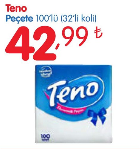 Teno Peçete 100'lü (32'li Koli) image