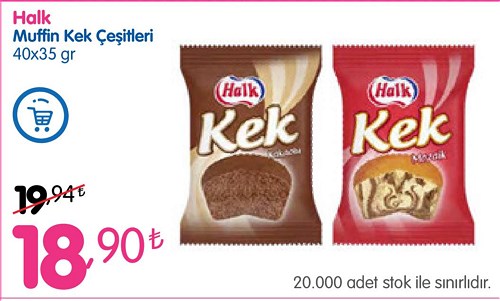 Halk Muffin Kek Çeşitleri 40x35 gr image