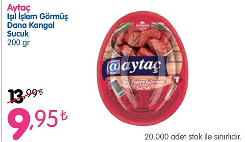 Aytaç Isıl İşlem Görmüş Dana Kangal Sucuk 200 gr image