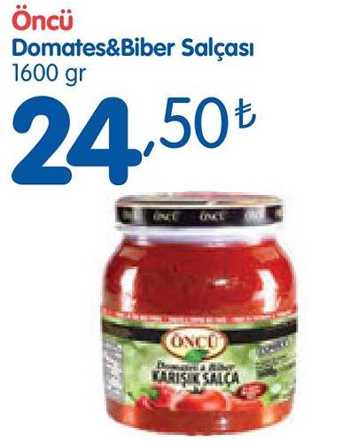 Öncü Domates&Biber Salçası 1600 gr image