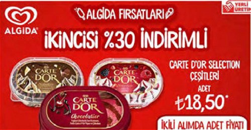 Algida Carte d'Or Selection Çeşitleri/Adet image