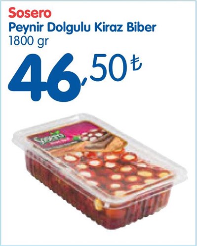 Sosero Peynir Dolgulu Kiraz Biber 1800 gr image