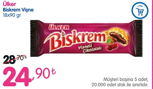 Ülker Biskrem Vişne 18x90 gr image