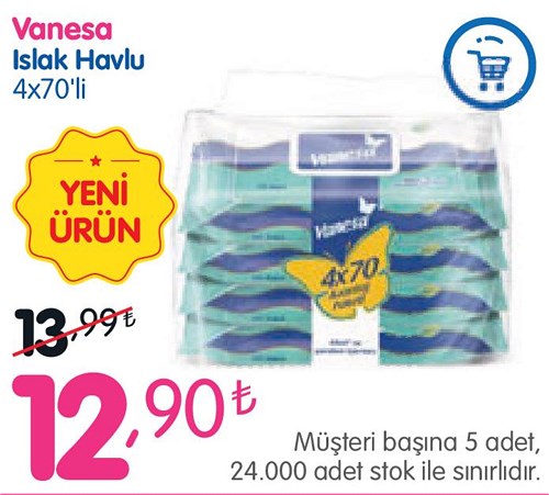 Vanesa Islak Havlu 4x70'li image