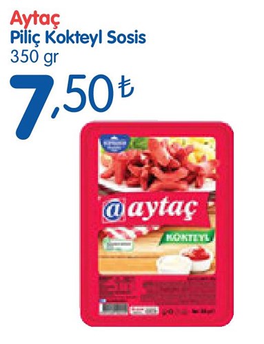 Aytaç Piliç Kokteyl Sosis 350 gr image