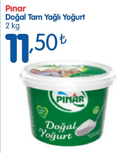 Pınar Doğal Tam Yağlı Yoğurt 2 kg image