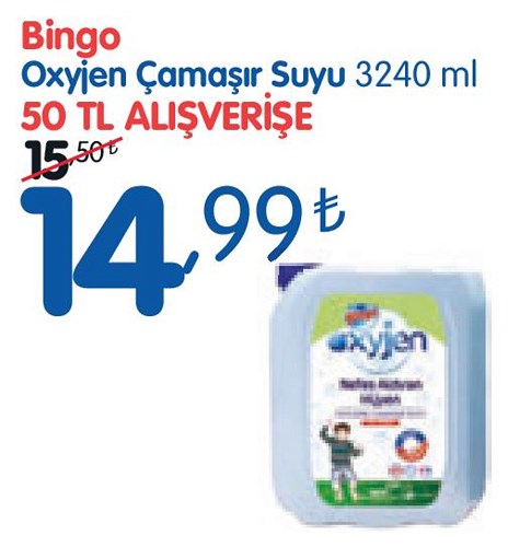 Bingo Oxyjen Çamaşır Suyu 3240 ml image