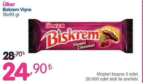 Ülker Biskrem Vişne 18x90 gr image