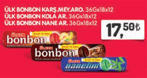 Ülker Bonbon Aromalı Çeşitleri 36 gx18x12 image
