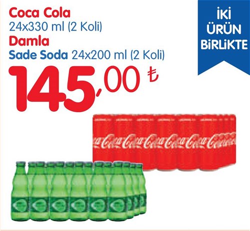 Coca Cola 24x330 ml/Damla Sade Soda 24x200 ml image