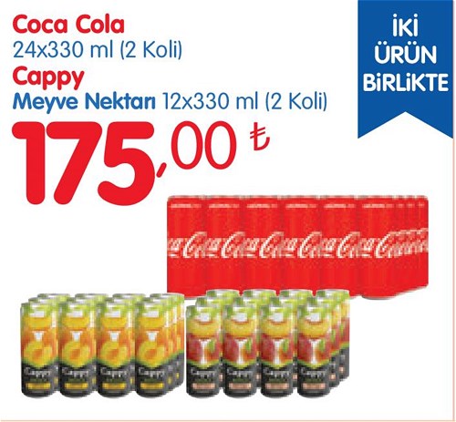 Coca Cola 24x330 ml/Cappy Meyve Nektarı 12x330 ml image