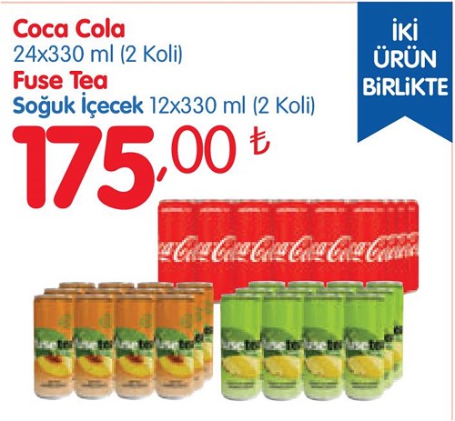 Coca Cola 24x330 ml/Fuse Tea Soğuk İçecek 12x330 ml image