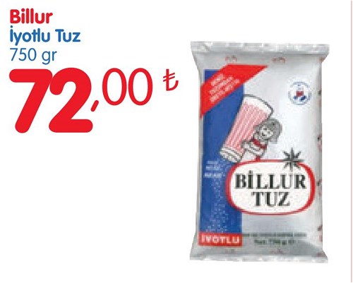 Bizim Toptan Billur İyotlu Tuz 750 gr