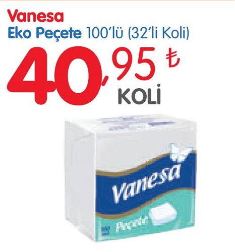 Vanesa Eko Peçete 100'lü (32'li Koli) image