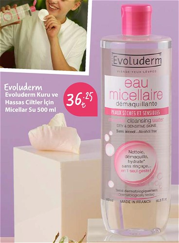 Evoluderm Kuru ve Hassas Ciltler için Micellar Su 500 ml image
