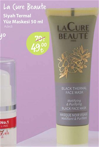 La Cure Beaute Siyah Termal Yüz Maskesi 50 ml image