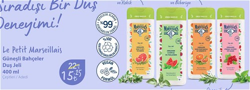 Le Petit Marseillais Güneşli Bahçeler Duş jeli 400 ml Çeşitleri image