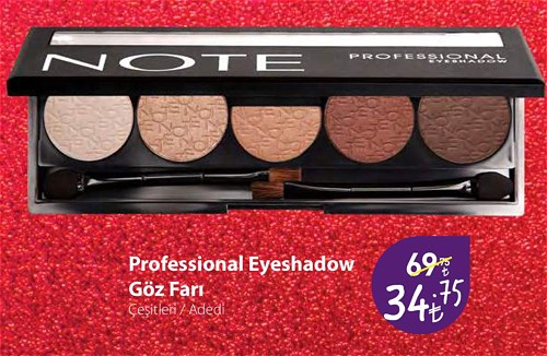 Note Professional Eyeshadow Göz Farı Çeşitleri/Adedi image