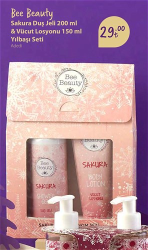 Bee Beauty Sakura Duş Jeli 200 ml&Vücut Losyonu 150 ml Yılbaşı Seti image