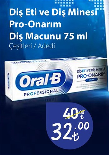 Oral-B Diş Eti ve Diş Minesi Pro-Onarım Diş Macunu 75 ml Çeşitleri image