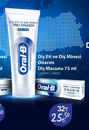 Oral-B Diş Eti ve Diş Minesi Onarım Diş Macunu 75 ml Çeşitleri image