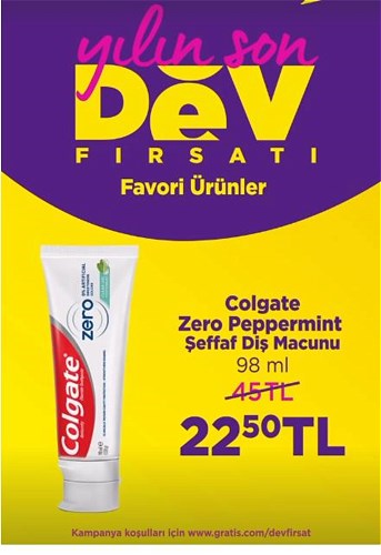 Colgate Zero Peppermint Şeffaf Diş Macunu 98 ml image