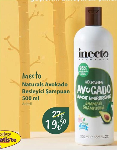 Inecto Naturals Avokado Besleyici Sampuan 500 Ml Indirimde Market