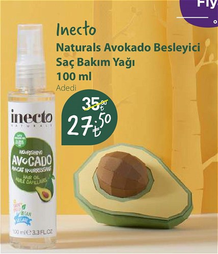 Inecto Naturals Avokado Besleyici Saç Bakım Yağı 100 ml image