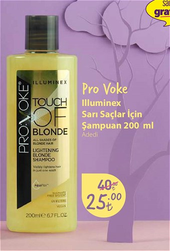 Pro Voke Illuminex Sarı Saçlar İçin Şampuan 200 ml image