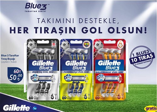 Gillette Blue 3 Taraftar Tıraş Bıçağı Çeşitleri / Adedi image