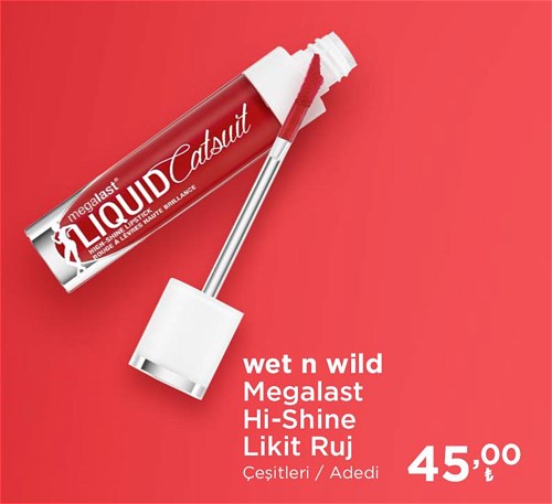 Wet n Wild Megalast Hi-Shine Likit Ruj Çeşitleri/Adedi image