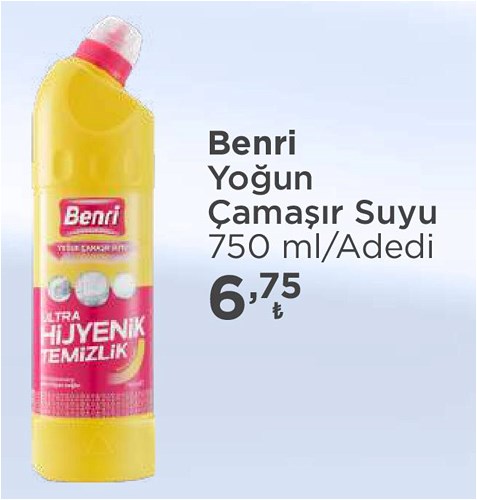 Benri Yoğun Çamaşır Suyu 750 ml image