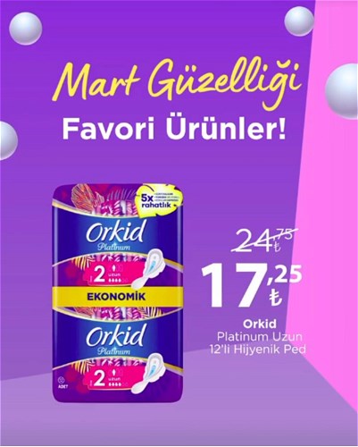 Orkid Platinum Uzun 12'li Hijyenik Ped image