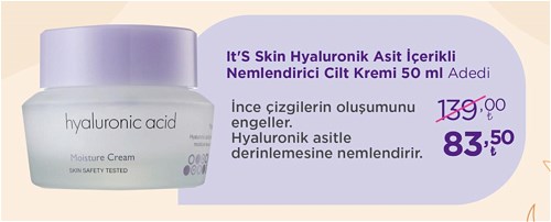 It's Skin Hyaluronik Asit İçerikli Nemlendirici Cilt Kremi 50 ml image