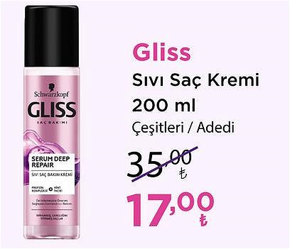 Gliss Sıvı Saç Kremi 200 ml Çeşitleri/Adet image