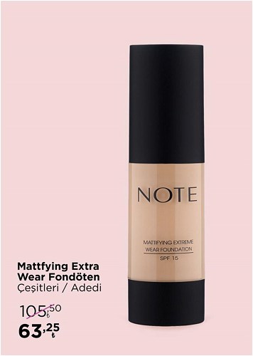 Note Mattfying Extra Wear Fondöten Çeşitleri/Adet image