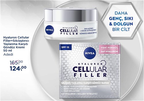 Nivea Hyaluron Cellular Filler+Sıkılaştırıcı Yaşlanma Karşıtı Gündüz Kremi 50 ml image