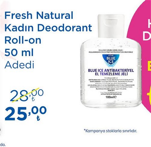 Nivea Fresh Natural Kadın Deodorant Roll-on 50 ml image