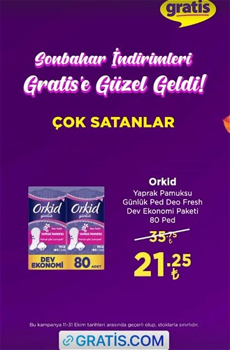 Orkid Yaprak Pamuksu Günlük Ped Deo Fresh Dev Ekonomi Paketi 80 Ped image