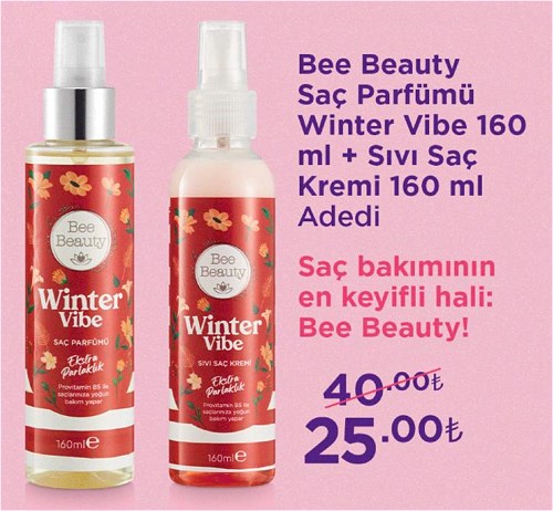 Bee Beauty Saç Parfümü Winter Vibe 160 ml+Sıvı Saç Kremi 160 ml image