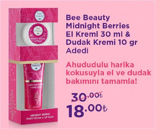 Bee Beauty Midnight Berries El Kremi 30 ml&Dudak Kremi 10 gr image