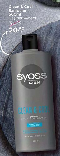 Syoss Clean&Cool Şampuan 500 ml Çeşitleri image