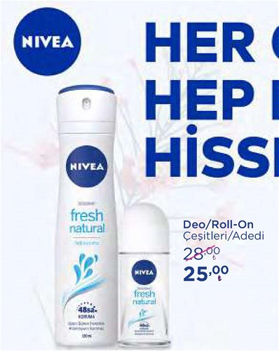 Nivea Deoroll On Çeşitleriadedi İndirimde Market 3586