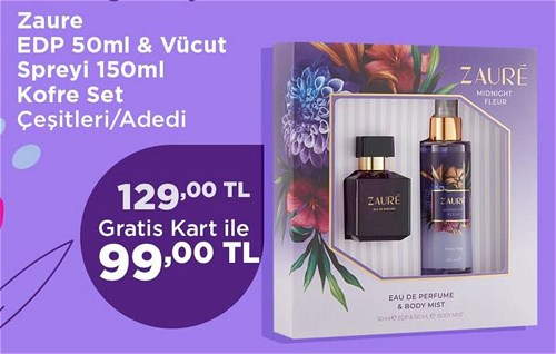 Zaure Edp 50 ml&Vücut Spreyi 150 ml Kofre Set Çeşitleri image