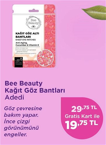 Bee Beauty Kağıt Göz Bantları image