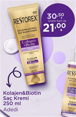 Restorex Kolajen&Biotin Saç Kremi 250 ml image