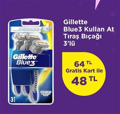 Gillette Blue3 Kullan At Tıraş Bıçağı 3'lü image