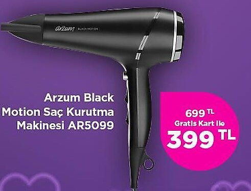 Arzum AR5099 Black Motion Saç Kurutma Makinesi image