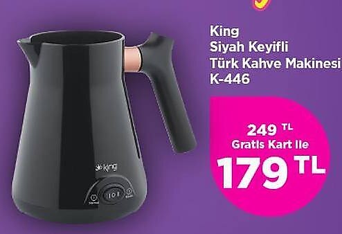 King K-446 Siyah Keyifli Türk Kahve Makinesi  image